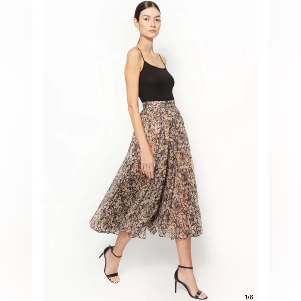 Alaia Multicolor Patterned Silk Skirt